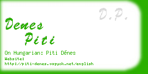 denes piti business card