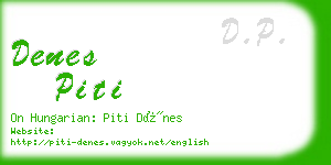 denes piti business card